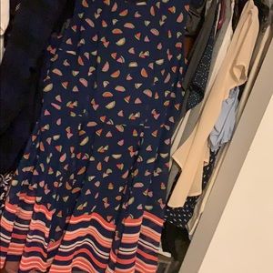Watermelon dress navy blue with cute print size L